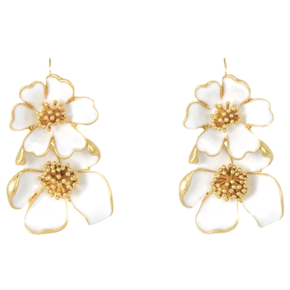OSCAR DE LA RENTA Floral 
Earrings